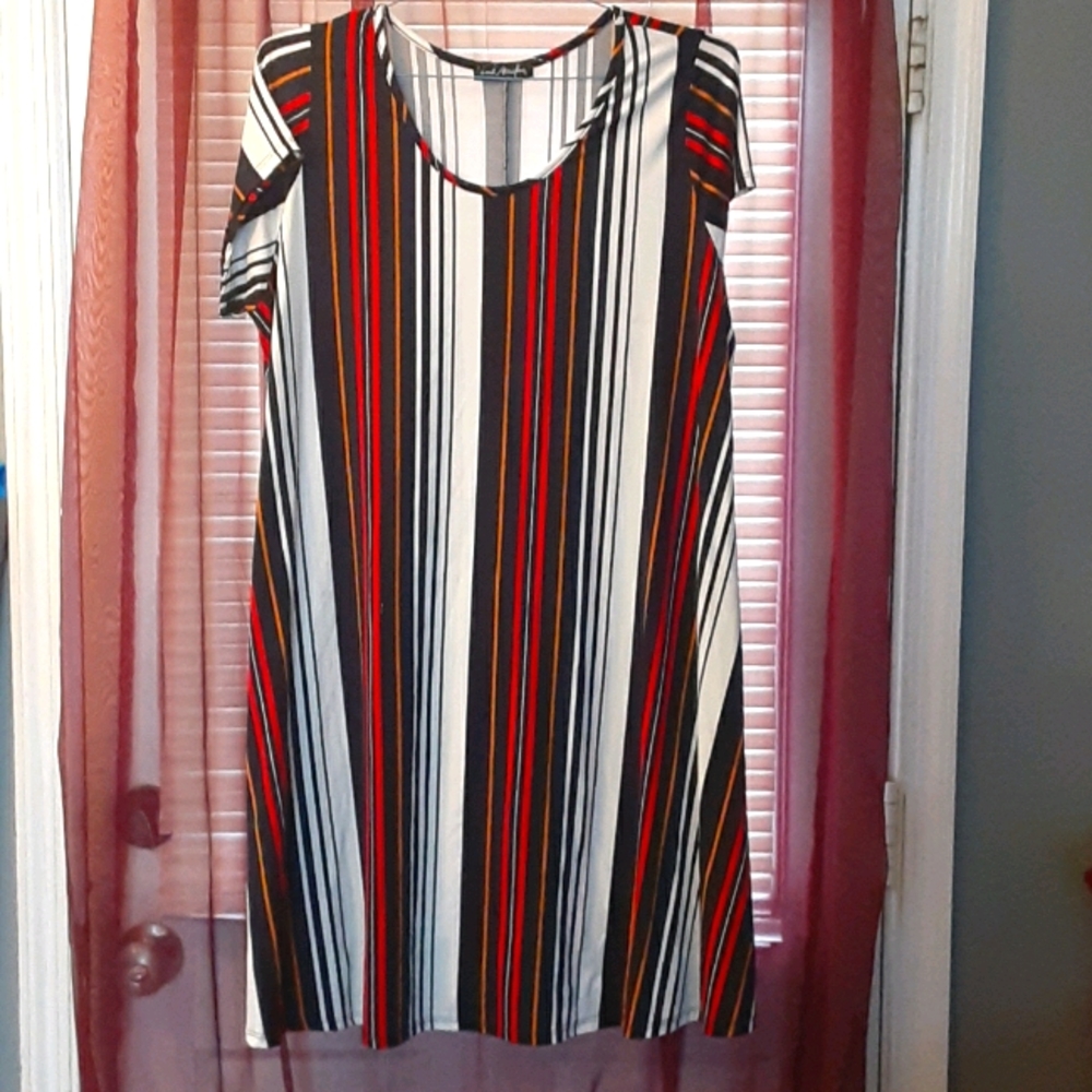 Striped casual dress